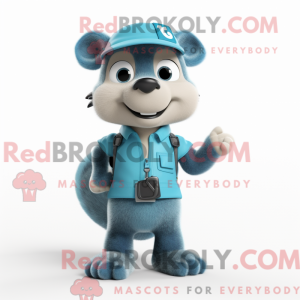 Mascot character of a Cyan...