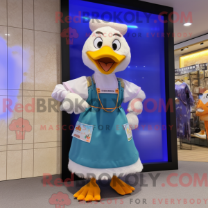 Mascottefiguur van een gans...