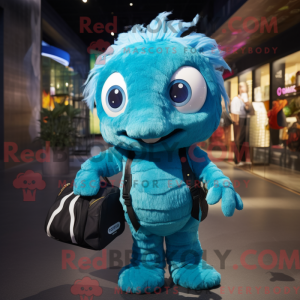 Mascot character of a Cyan...