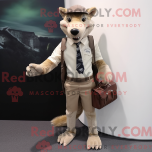 Maskot karakter af en beige...