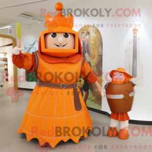 Maskotkarakter af en orange...