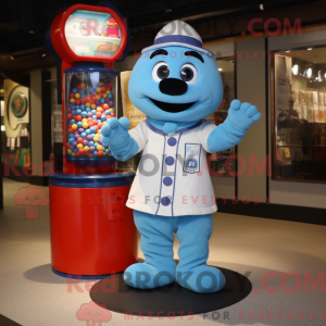 Mascot character of a Blue...