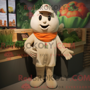 Mascot character of a Tan...