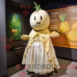 Mascot character of a Beige...