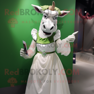 Grøn Zebu maskot kostume...