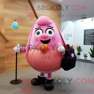 Mascot character of a Pink...