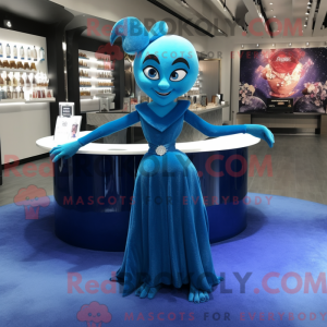 Mascot character of a Blue...
