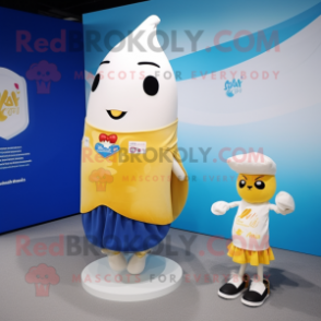 Gold Bottle Of Milk mascot costume character dressed with a One-Piece Swimsuit and Shawls