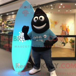 Maskot karakter af et sort...