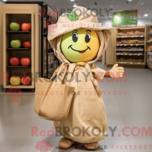 Mascot character of a Tan...
