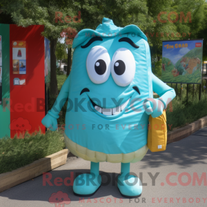 Mascot character of a Cyan...