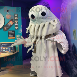 Wit Kraken mascotte kostuum...