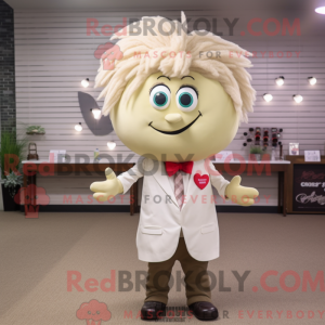 Mascot character of a Beige...