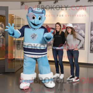 Mascot character of a Blue...