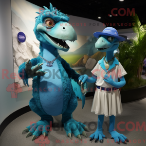 Mascot character of a Cyan...