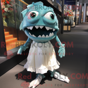 Mascot character of a Teal...