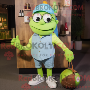 Postava maskota Lime Green...