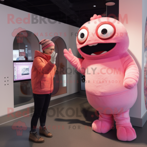 Roze Cyclops mascotte...