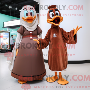 Mascot character of a Brown...