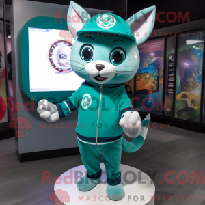 Mascot character of a Teal...