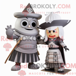 Maskot-karakter af en grå...
