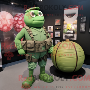 Mascot character of a Green...