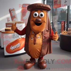 Mascot character of a Brown...