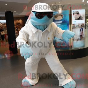 Postava maskota bílé mořské...