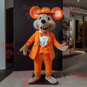 Maskotkarakter af en orange...