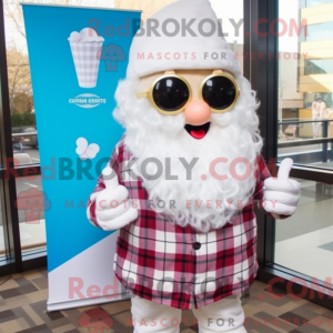 Mascottefiguur van een wit...