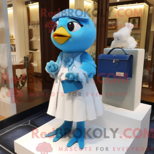 Mascot character of a Blue...