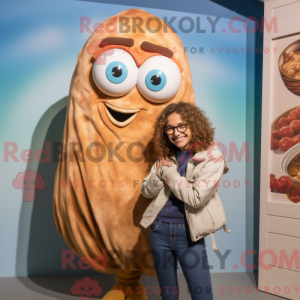 Mascot character of a Brown...