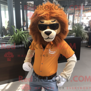 Maskottchen eines Rostlöwen...