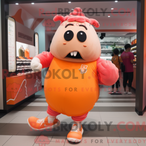 Mascot character of a Peach...