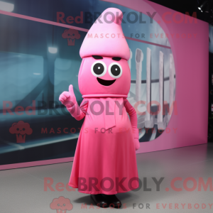 Mascot character of a Pink...