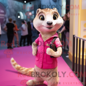 Mascot character of a Pink...