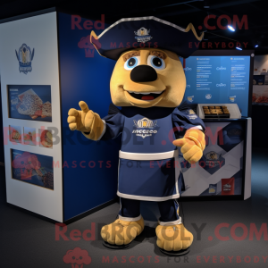 Mascot character of a Navy...