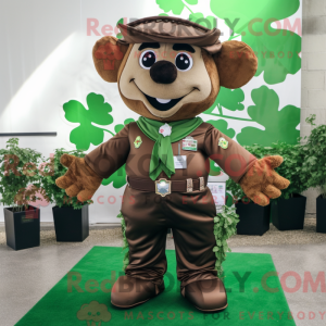 Mascot character of a Brown...