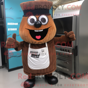 Mascot character of a Brown...