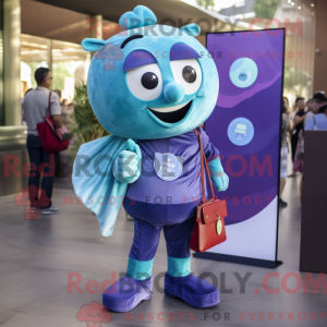 Mascot character of a Cyan...