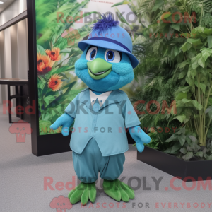 Postava maskota Green Blue...