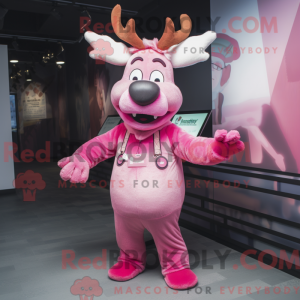 Mascot character of a Pink...