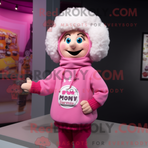 Mascot character of a Pink...