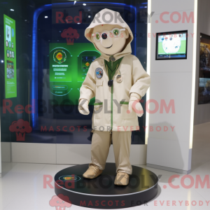 Mascot character of a Beige...