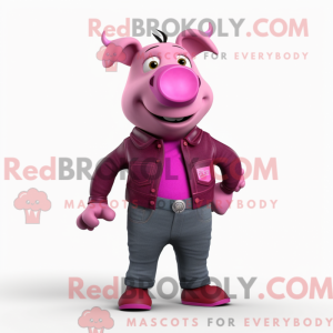 Postava maskota purpurového...