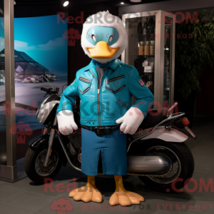 Mascot character of a Cyan...