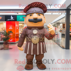 Mascot character of a Brown...