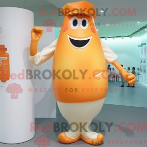 Maskotkarakter af en orange...