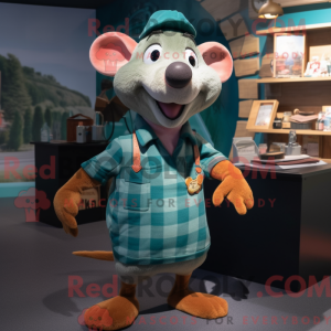 Mascot character of a Teal...
