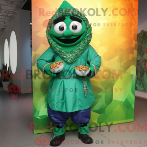 Mascot character of a Green...